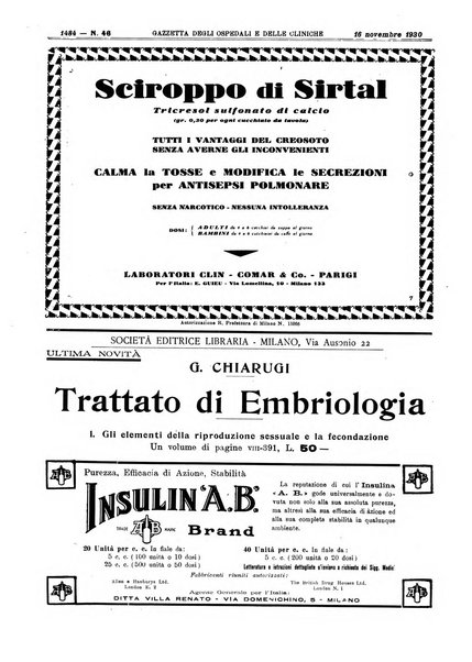 Gazzetta degli ospedali e delle cliniche