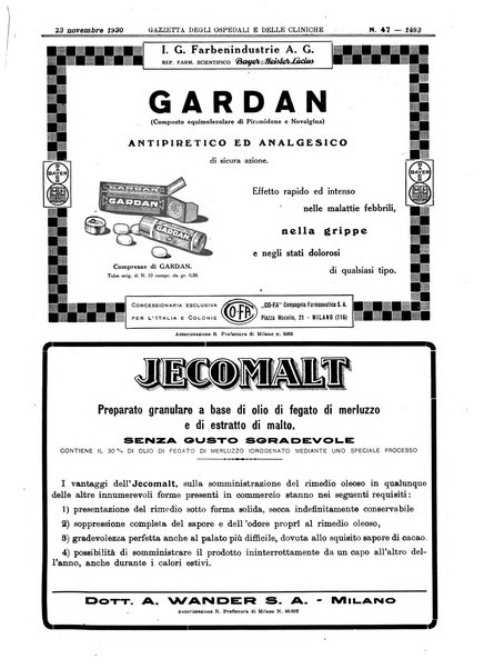 Gazzetta degli ospedali e delle cliniche