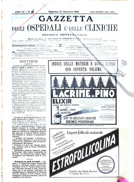 Gazzetta degli ospedali e delle cliniche