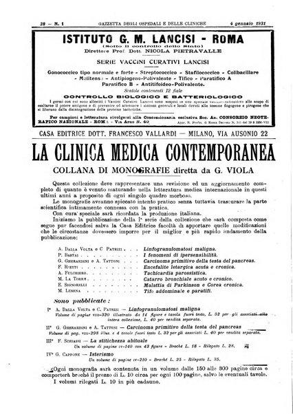 Gazzetta degli ospedali e delle cliniche