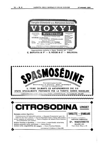 Gazzetta degli ospedali e delle cliniche