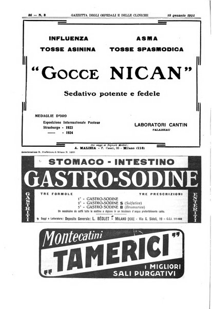 Gazzetta degli ospedali e delle cliniche