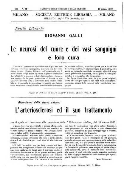 Gazzetta degli ospedali e delle cliniche