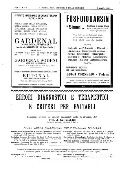 Gazzetta degli ospedali e delle cliniche