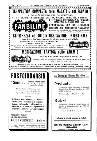 Gazzetta degli ospedali e delle cliniche