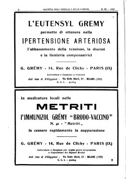 Gazzetta degli ospedali e delle cliniche