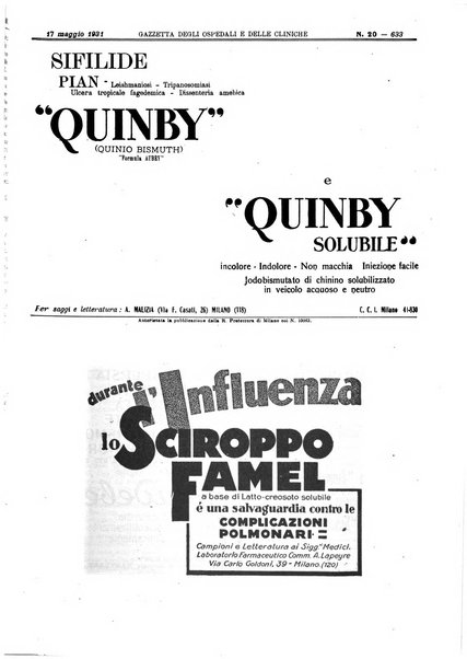 Gazzetta degli ospedali e delle cliniche