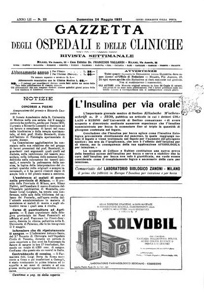 Gazzetta degli ospedali e delle cliniche