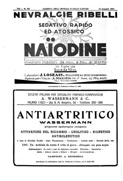 Gazzetta degli ospedali e delle cliniche