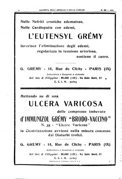 Gazzetta degli ospedali e delle cliniche