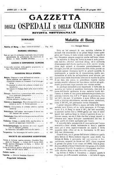 Gazzetta degli ospedali e delle cliniche