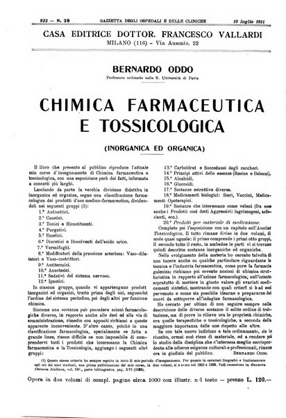 Gazzetta degli ospedali e delle cliniche