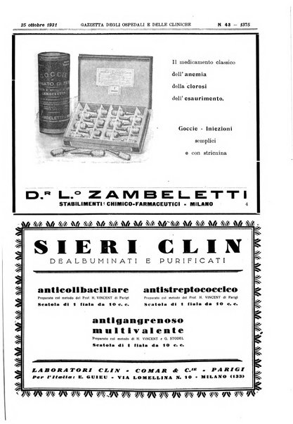 Gazzetta degli ospedali e delle cliniche