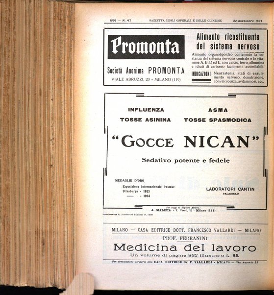 Gazzetta degli ospedali e delle cliniche