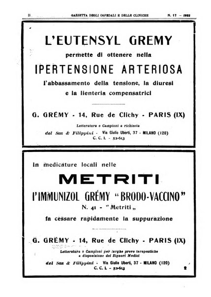 Gazzetta degli ospedali e delle cliniche