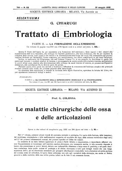 Gazzetta degli ospedali e delle cliniche