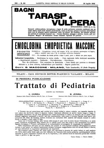 Gazzetta degli ospedali e delle cliniche