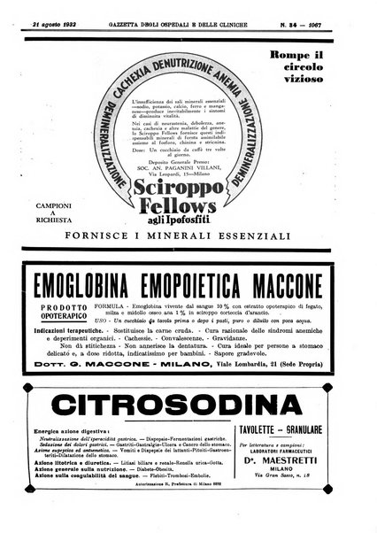 Gazzetta degli ospedali e delle cliniche