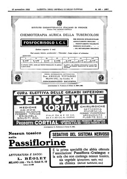 Gazzetta degli ospedali e delle cliniche