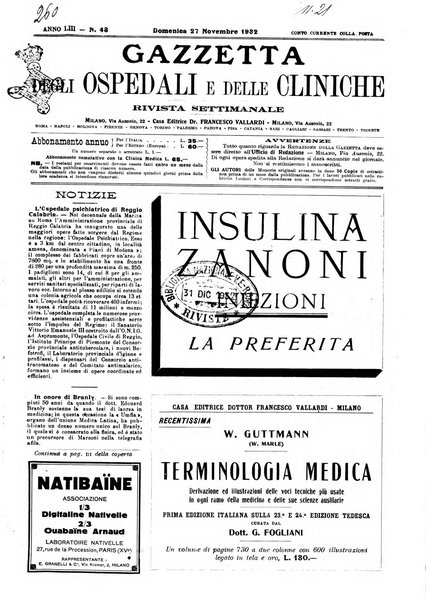 Gazzetta degli ospedali e delle cliniche