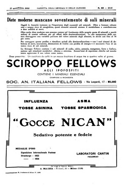 Gazzetta degli ospedali e delle cliniche