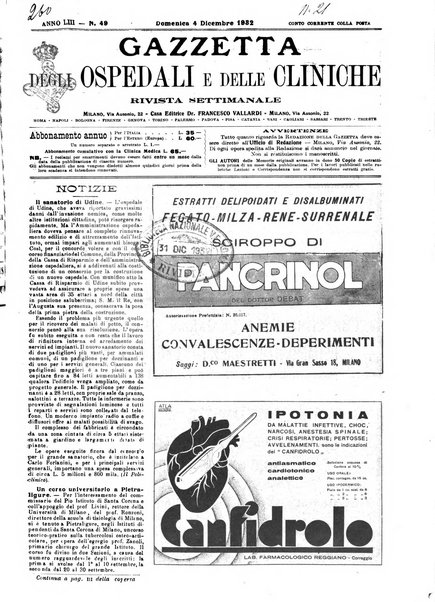 Gazzetta degli ospedali e delle cliniche