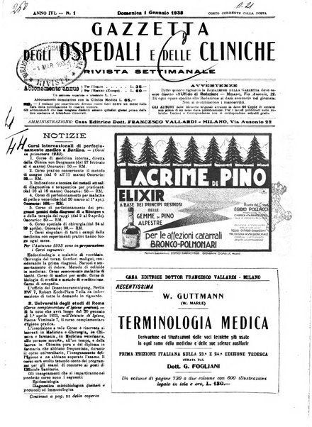 Gazzetta degli ospedali e delle cliniche