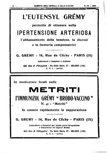 Gazzetta degli ospedali e delle cliniche