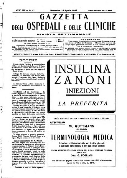 Gazzetta degli ospedali e delle cliniche