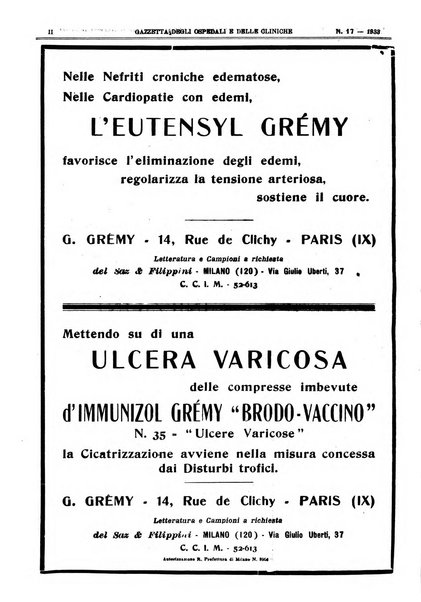 Gazzetta degli ospedali e delle cliniche