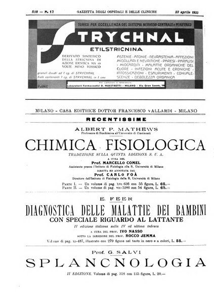 Gazzetta degli ospedali e delle cliniche