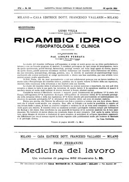 Gazzetta degli ospedali e delle cliniche