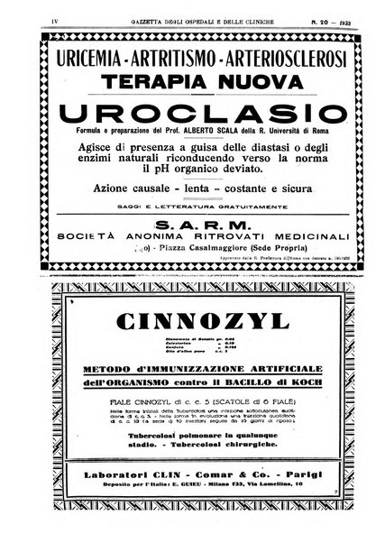 Gazzetta degli ospedali e delle cliniche