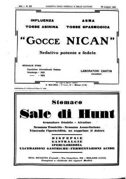 Gazzetta degli ospedali e delle cliniche