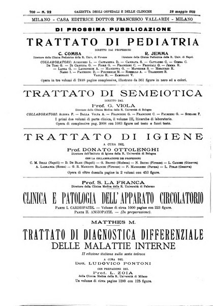 Gazzetta degli ospedali e delle cliniche