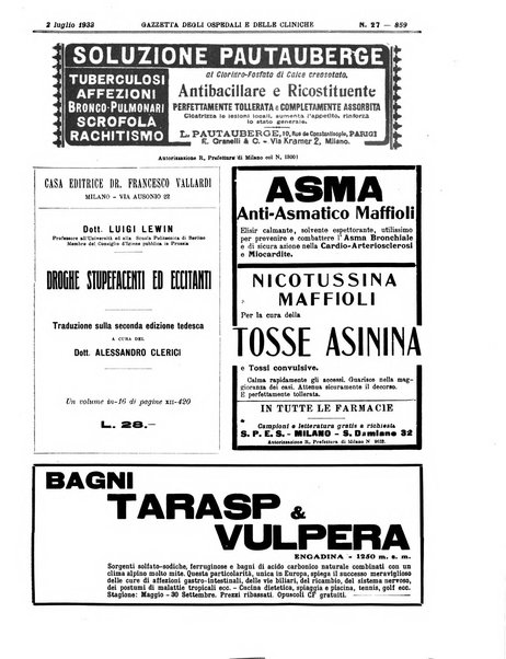 Gazzetta degli ospedali e delle cliniche