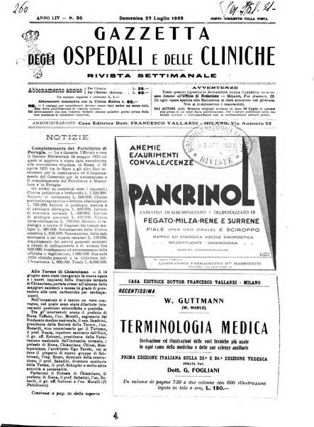 Gazzetta degli ospedali e delle cliniche