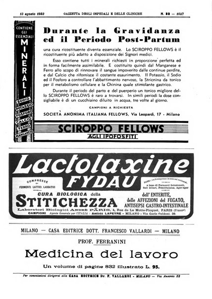 Gazzetta degli ospedali e delle cliniche