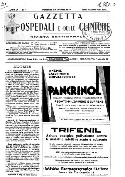 Gazzetta degli ospedali e delle cliniche