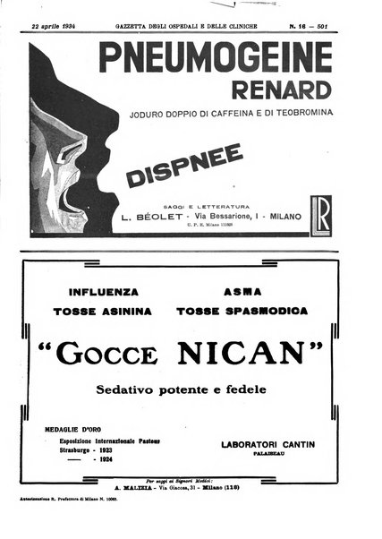 Gazzetta degli ospedali e delle cliniche