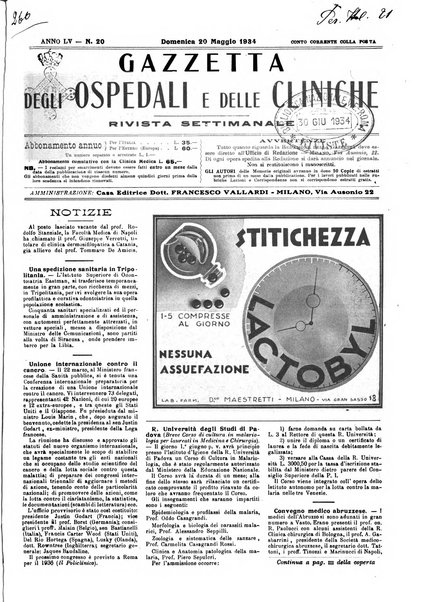 Gazzetta degli ospedali e delle cliniche