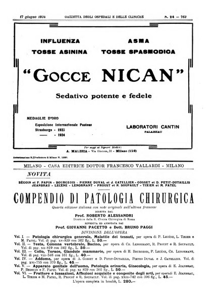 Gazzetta degli ospedali e delle cliniche