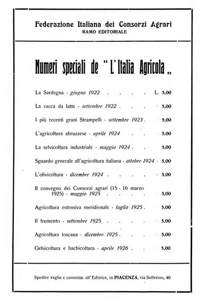 L'Italia agricola