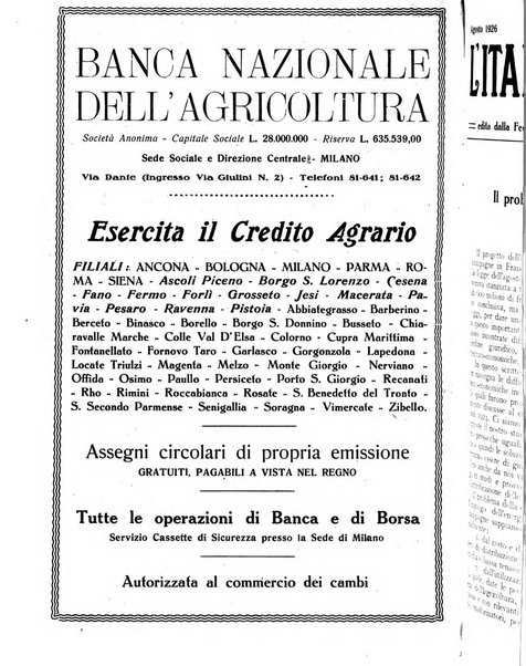 L'Italia agricola