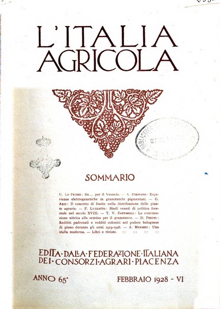 L'Italia agricola