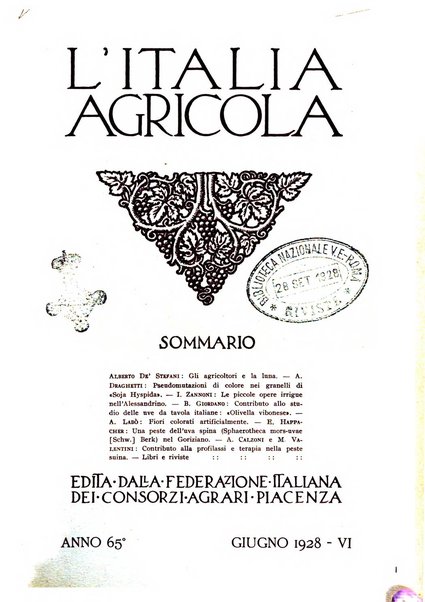 L'Italia agricola