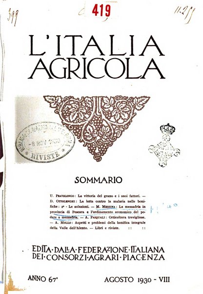 L'Italia agricola