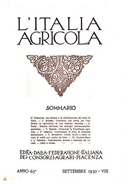 L'Italia agricola