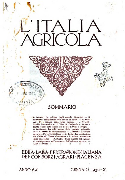 L'Italia agricola