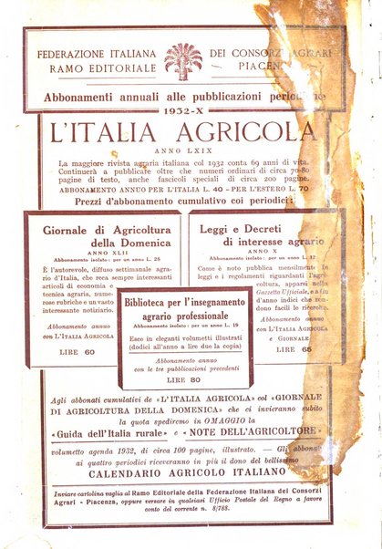 L'Italia agricola